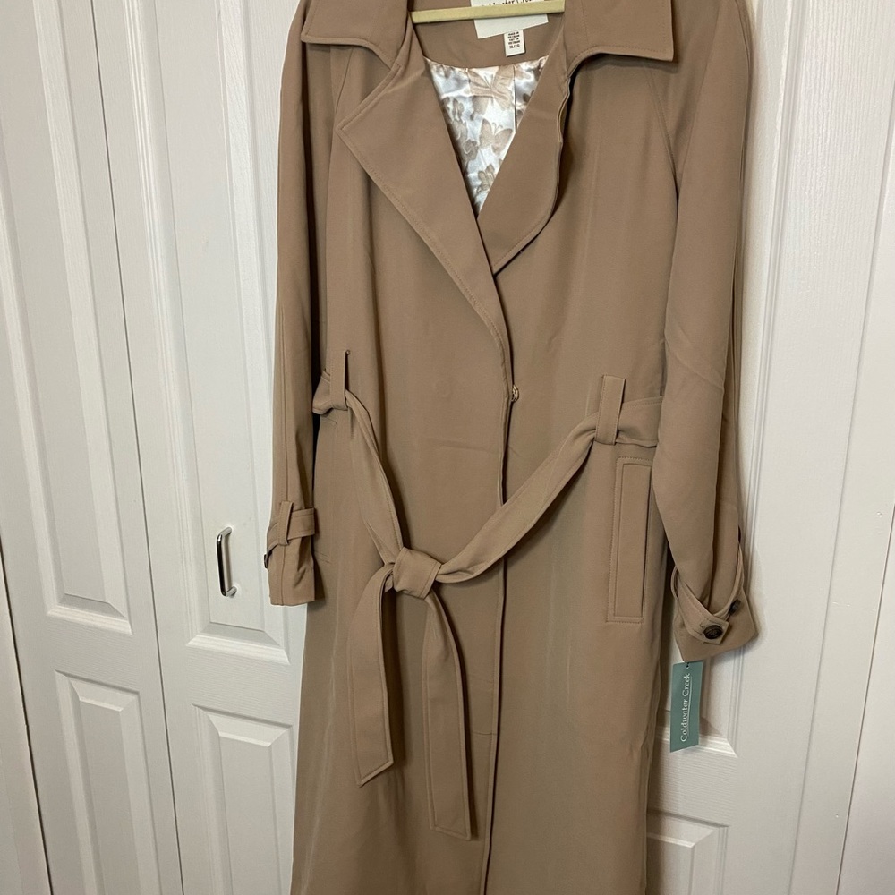 Tan Coldwater Creek Trench Coat